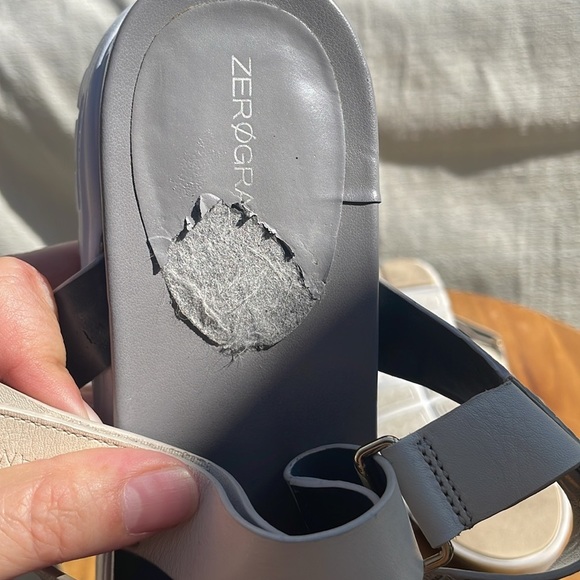 Cole Haan Zerogrand Criss Cross Gladiator Sandals, Roccia/Sandshell/White Size 9 - Picture 10 of 11